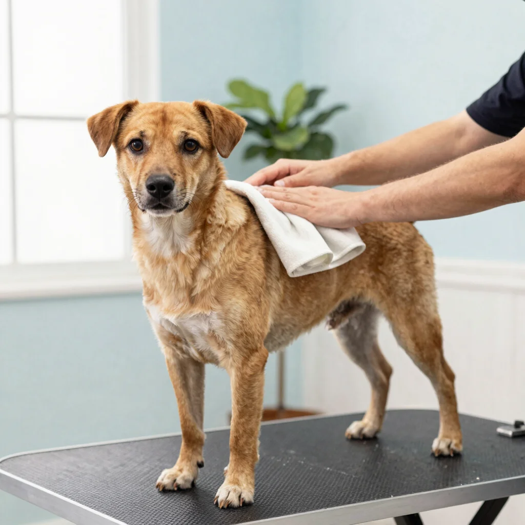 Medium Dog Bath & Brush